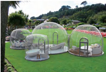 Lều mái vòm trắc địa bong bóng PC toàn cảnh cho công viên sinh thái