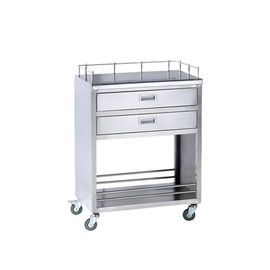 Xe đẩy bệnh viện điều dưỡng Vet ổn định Kích thước 600 * 480 * 750mm với 2 ngăn kéo