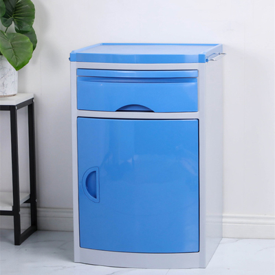 Bàn đầu giường y tế H760 * W480 * D460MM Tủ khóa bằng thép bền với giá treo khăn