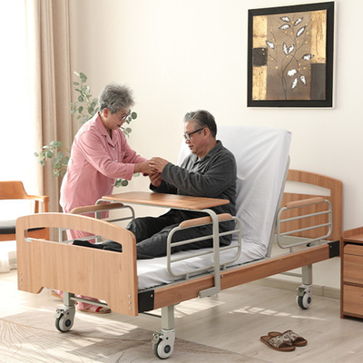 Giường điều dưỡng điện tự động quay giường bệnh viện y tế có ray Giường bệnh viện